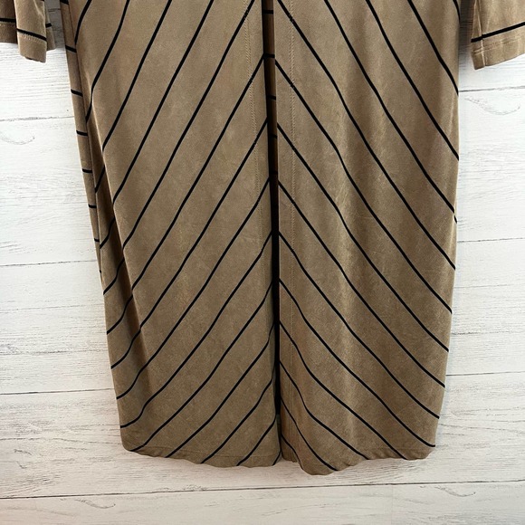 Chico’s Travelers Striped Clip Front Duster Cardigan Size M - Picture 3 of 9